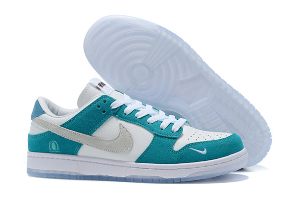Men's Dunk Low SB Aqua/White Shoes 0199 Men's Dunk Low SB Aqua/White Shoes 0199
